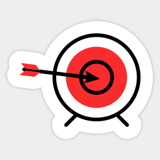 red black target archery design Sticker